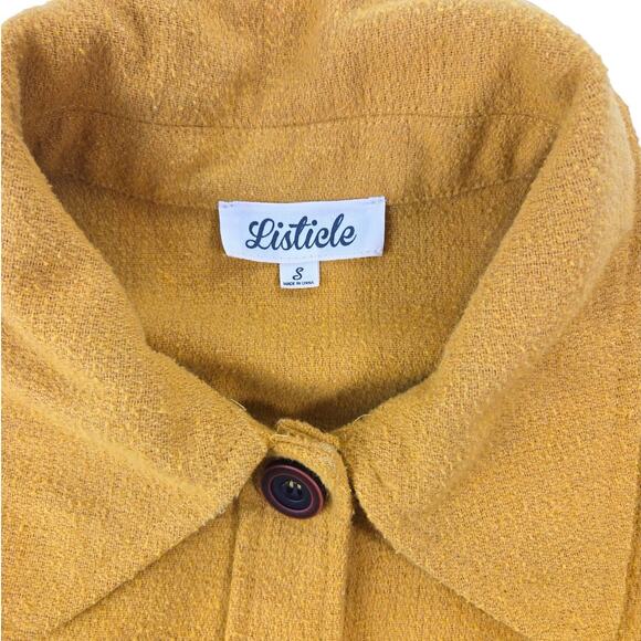 Listicle | Mustard Yellow-Over Sized- Shacket | Size Small - Picture 3 of 5
